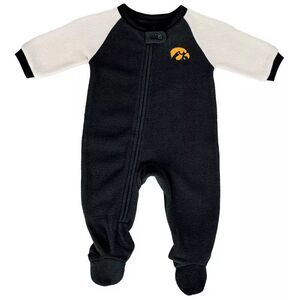 NCAA Iowa Hawkeyes Infant Boys' Blanket Sleeper in Black, 3-6 Months